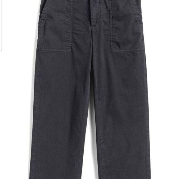 NWOT Frank & EileenBlackstone washed black Stretch Cotton Pants sz 4 - Picture 1 of 5